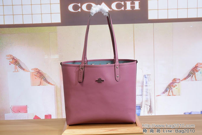 COACH蔻馳 2018最新款 COACH29555 火烈鳥 鯊魚系列 雙面托特子母購物袋  Chz1337